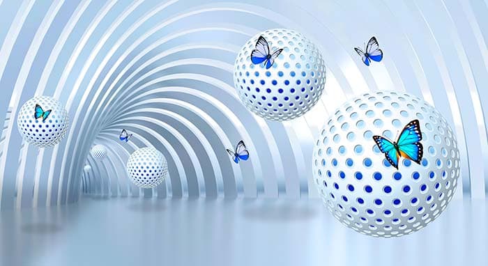 Bluish Morpho pattern detail