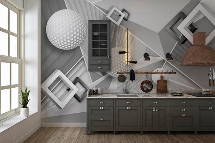 Endless Shapes shown in a room