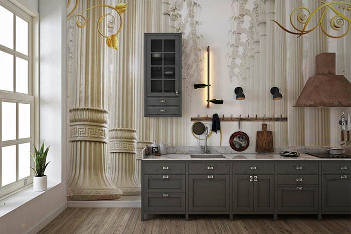 Aurelian Pillars shown in a room
