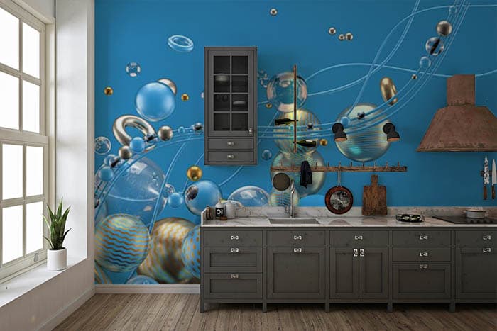 Navy Pearls shown in a room