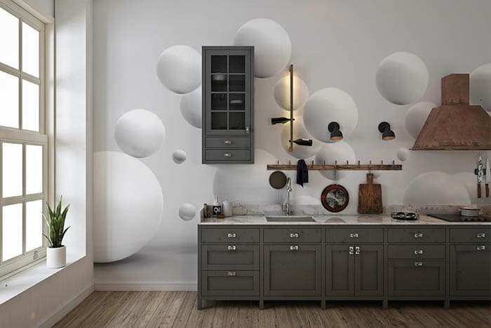 Dancing Balls shown in a room