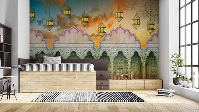 Beautiful Jharokas shown in a room