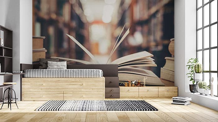 Book's Fondness shown in a room