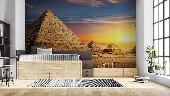 Luxury Golden Decor Elegance Wall Wallpaper shown in a room