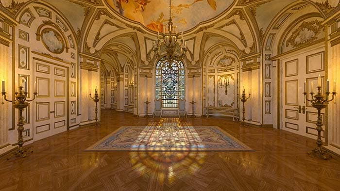 3D Big Hall Wallpaper for Walls pattern detail