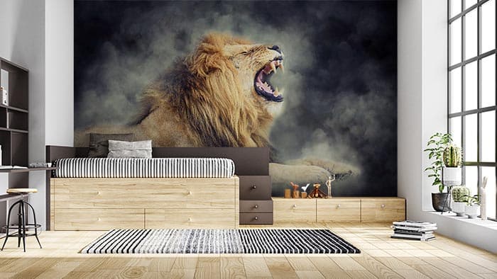 Lion's View Wallpaper for Walls shown in a room