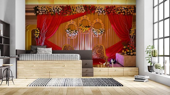 Wedding Décor shown in a room