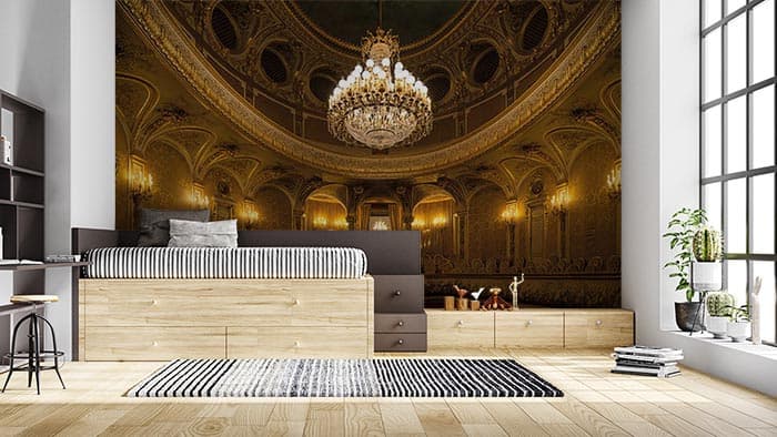 Golden Lights shown in a room