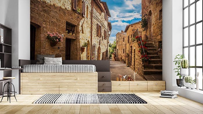 Sunny Greece shown in a room