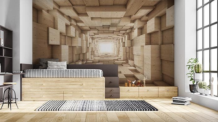 Cubical Maze shown in a room