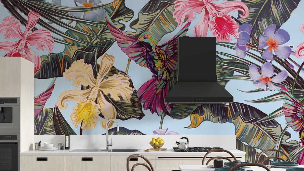 Flower Pattern Paint shown in a room