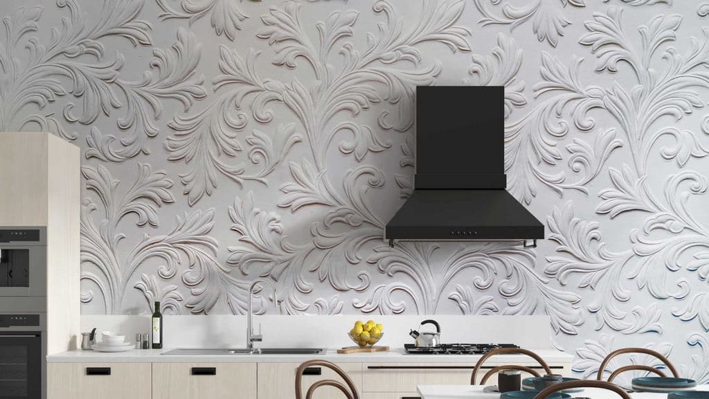 Flower Pattern Embossed shown in a room