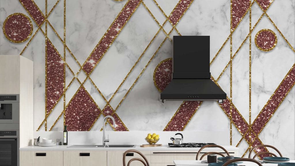 Glitter Pattern Geometry shown in a room