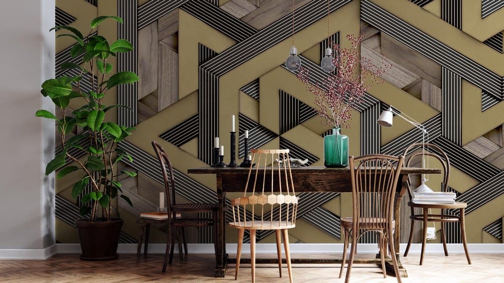 Geometric Pattern shown in a room