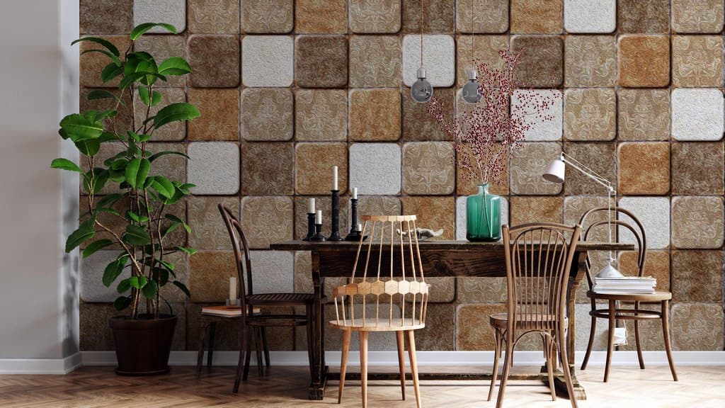 Marbel Pattern shown in a room