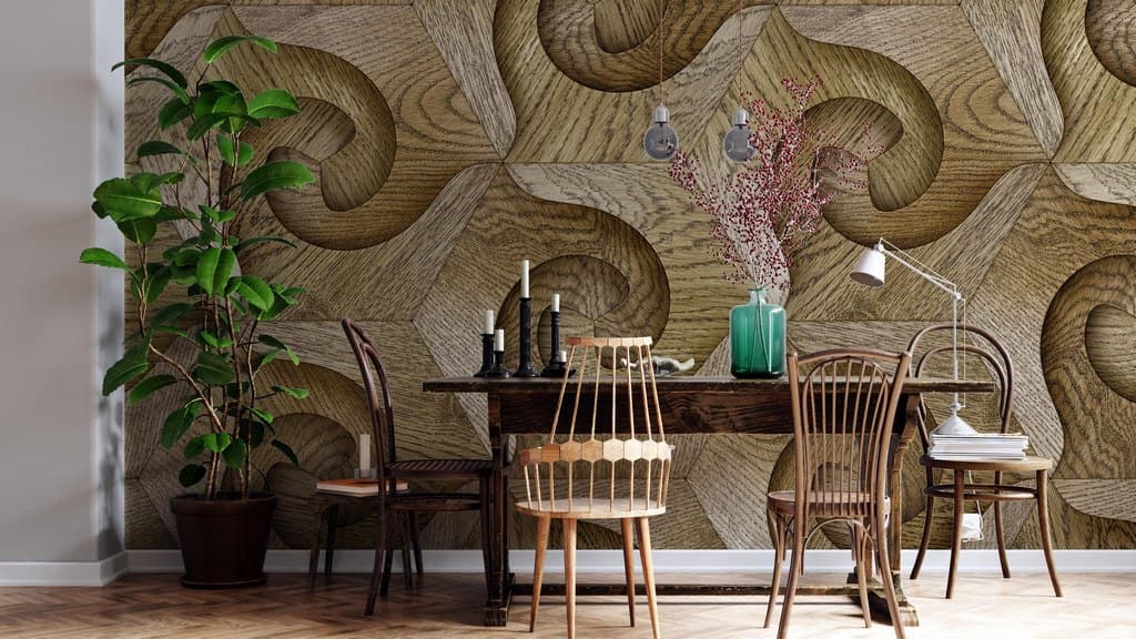 Wood Pattern shown in a room