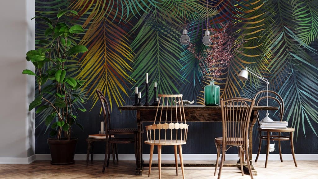 Random Tree Branches shown in a room