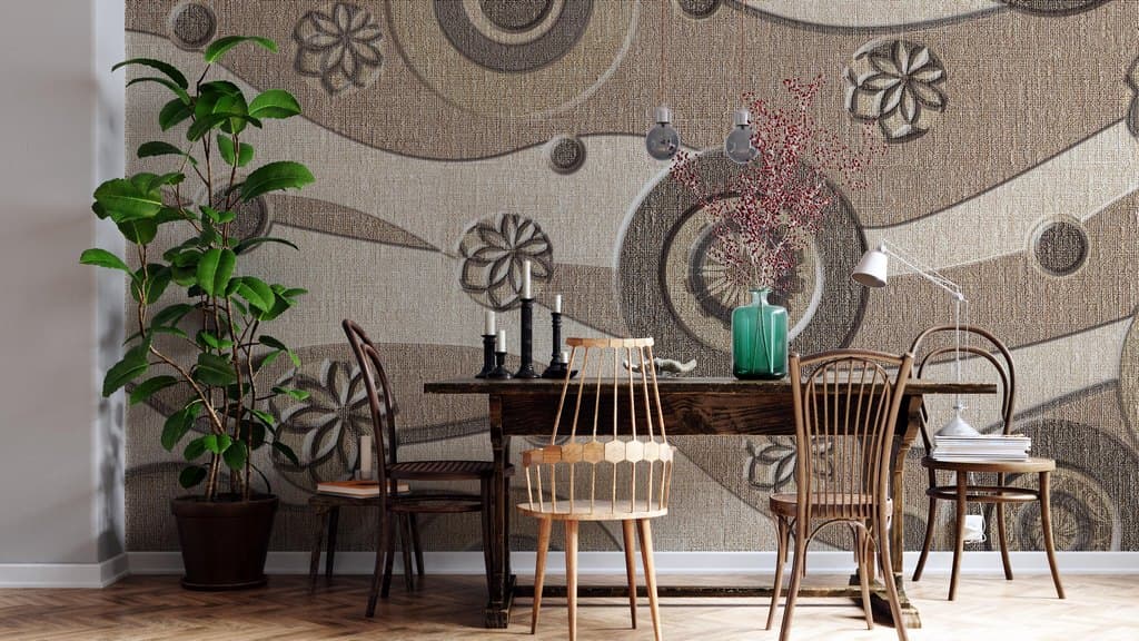 Abstract Texture Background shown in a room
