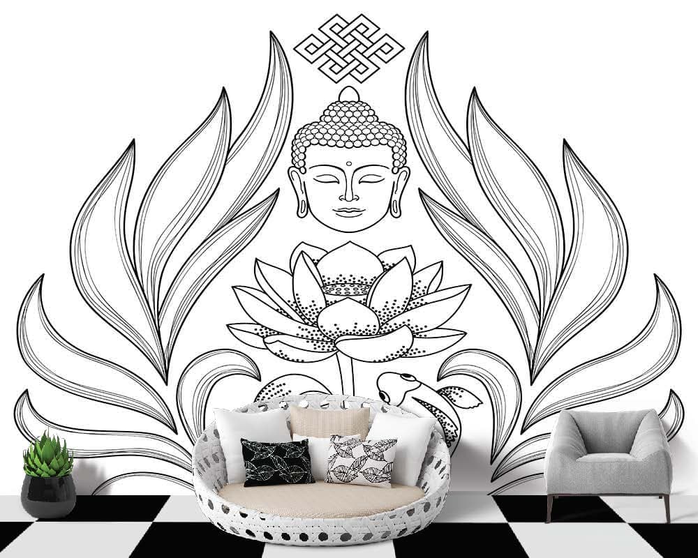 Floral Art shown in a room