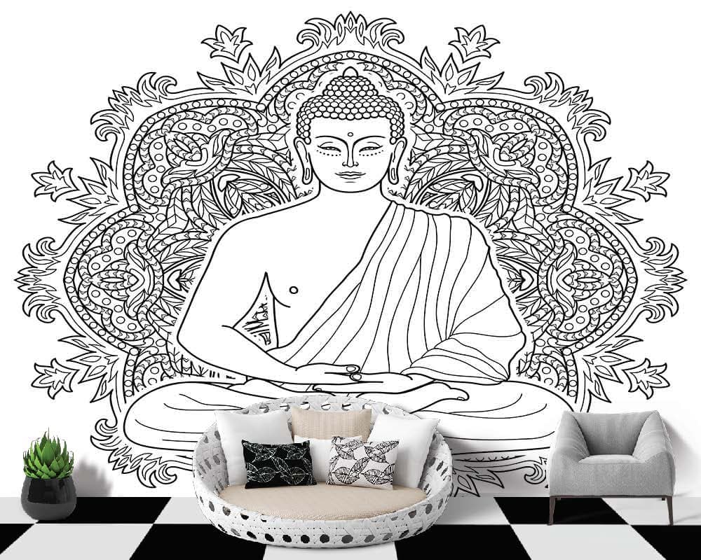 Line Art shown in a room