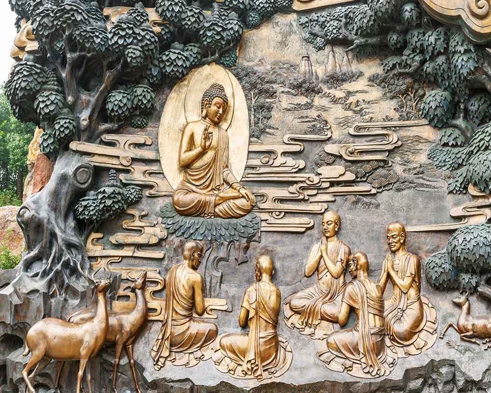 Buddha's Teachings Wallpaper Mural pattern detail