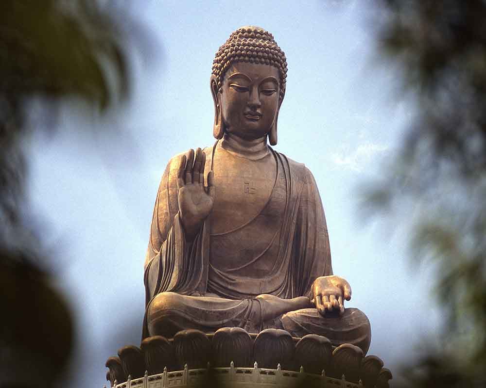 Focused Buddha pattern detail
