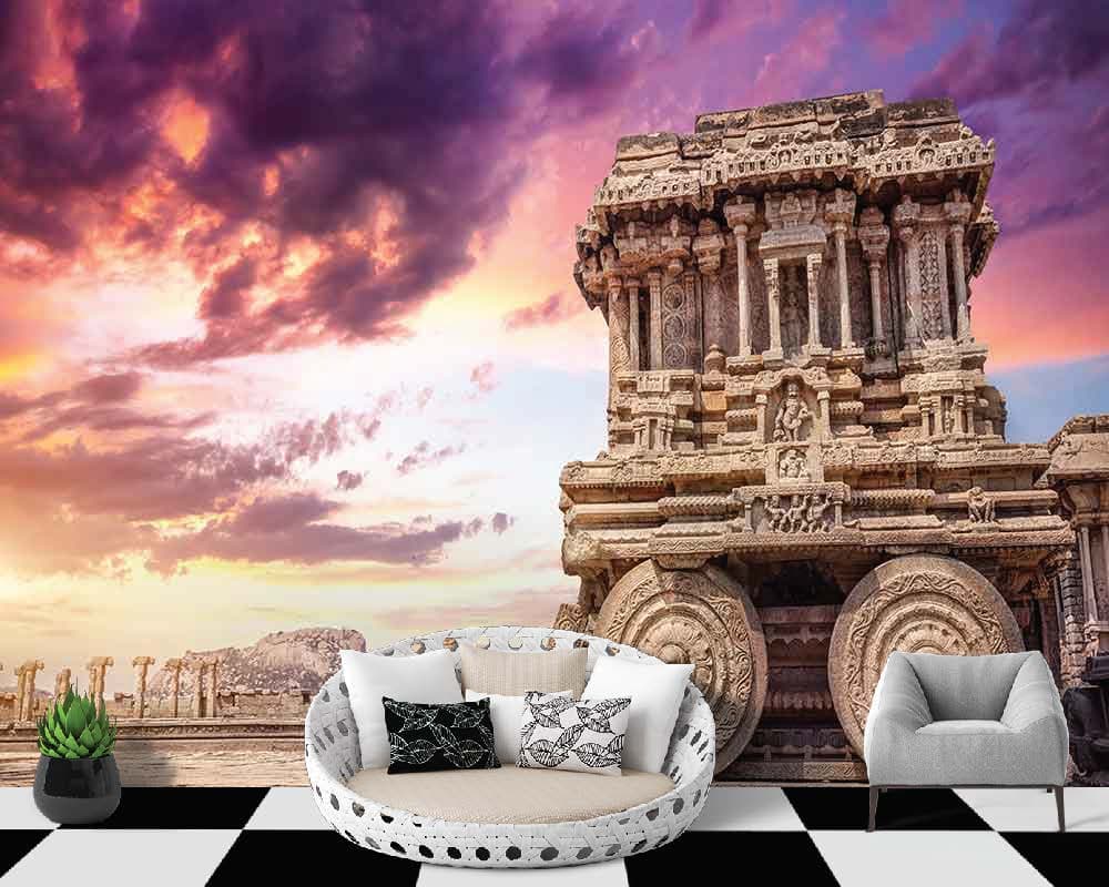 Vijaya Vittala Temple Hampi Wallpaper shown in a room