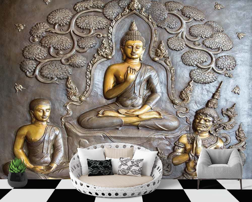 Buddha Meditation With Allies shown in a room