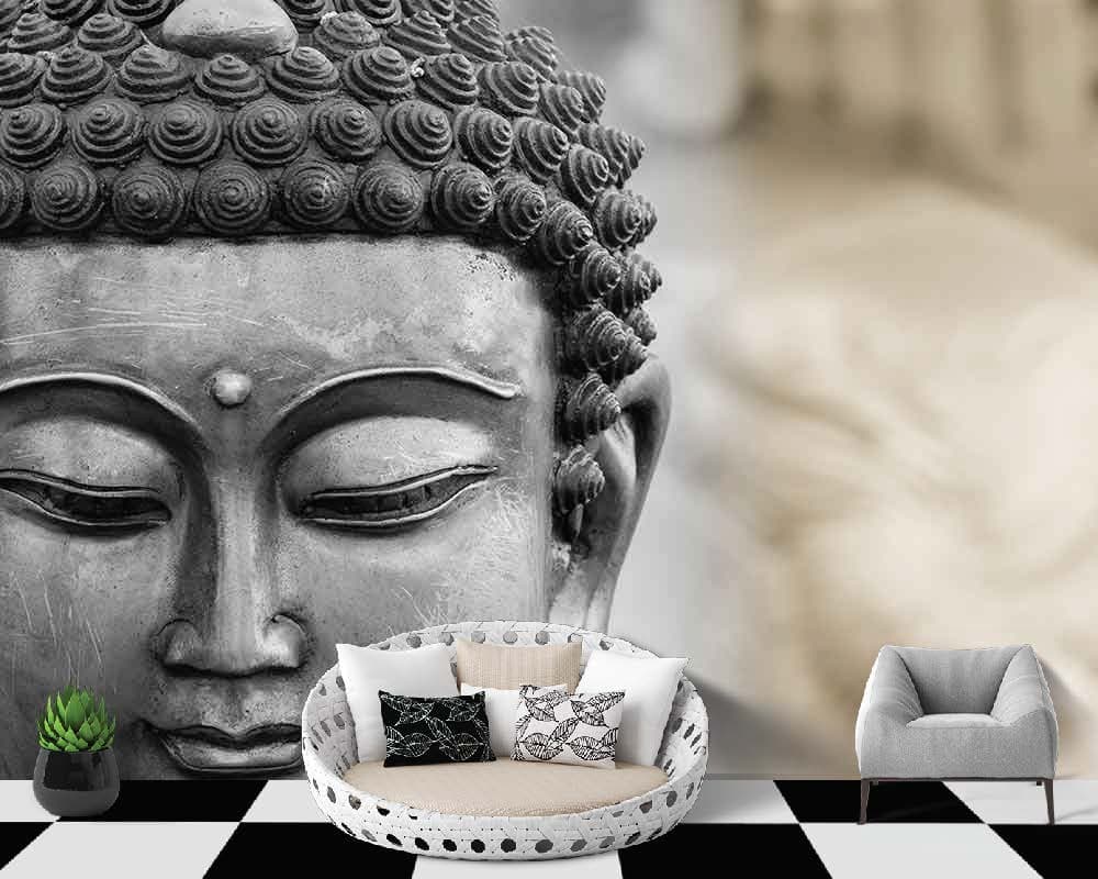 Cement Carved shown in a room