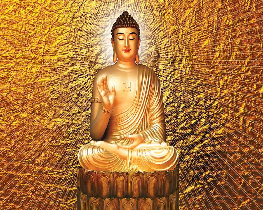 Supernatural Ray Background Buddha pattern detail