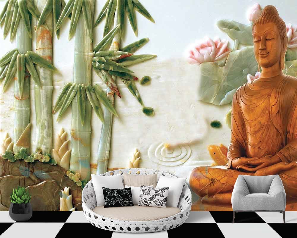 Cocunot buddha shown in a room