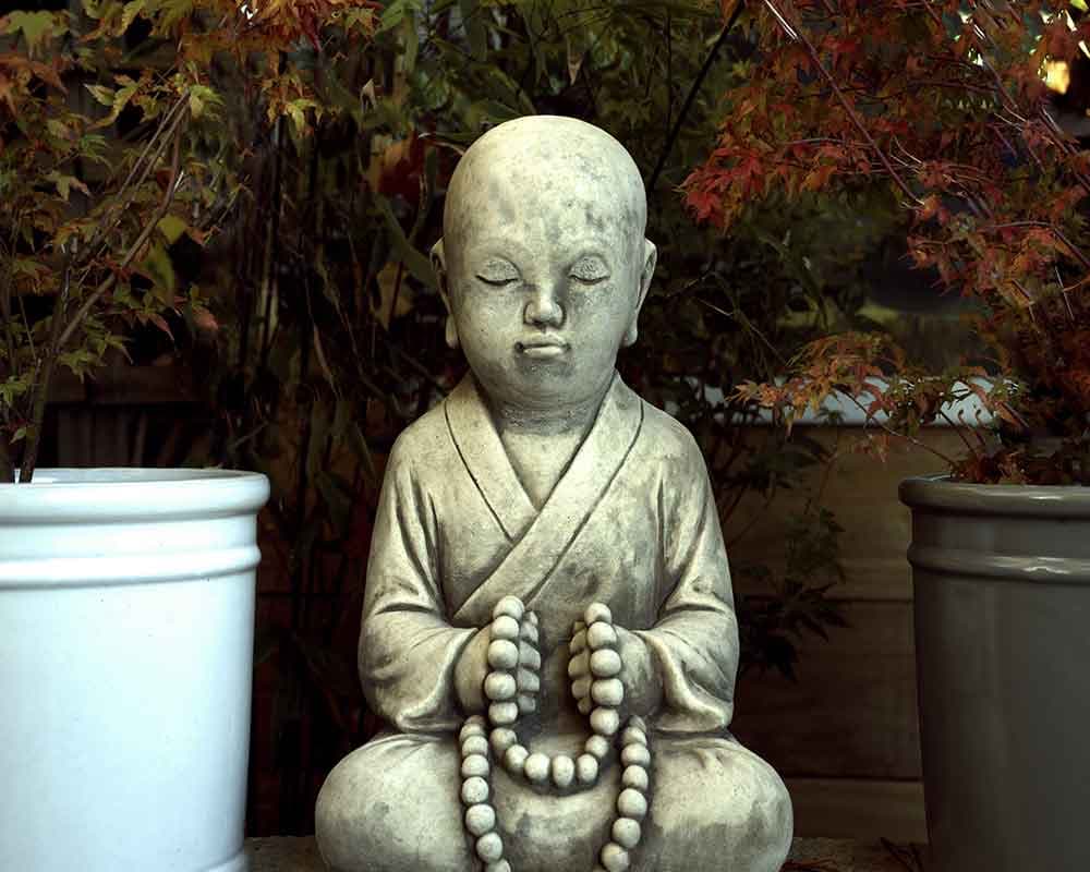 Pray Buddha pattern detail