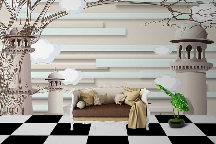 Light House Wall shown in a room