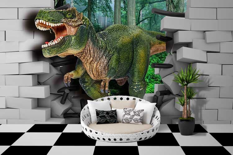 3D Dinasour shown in a room