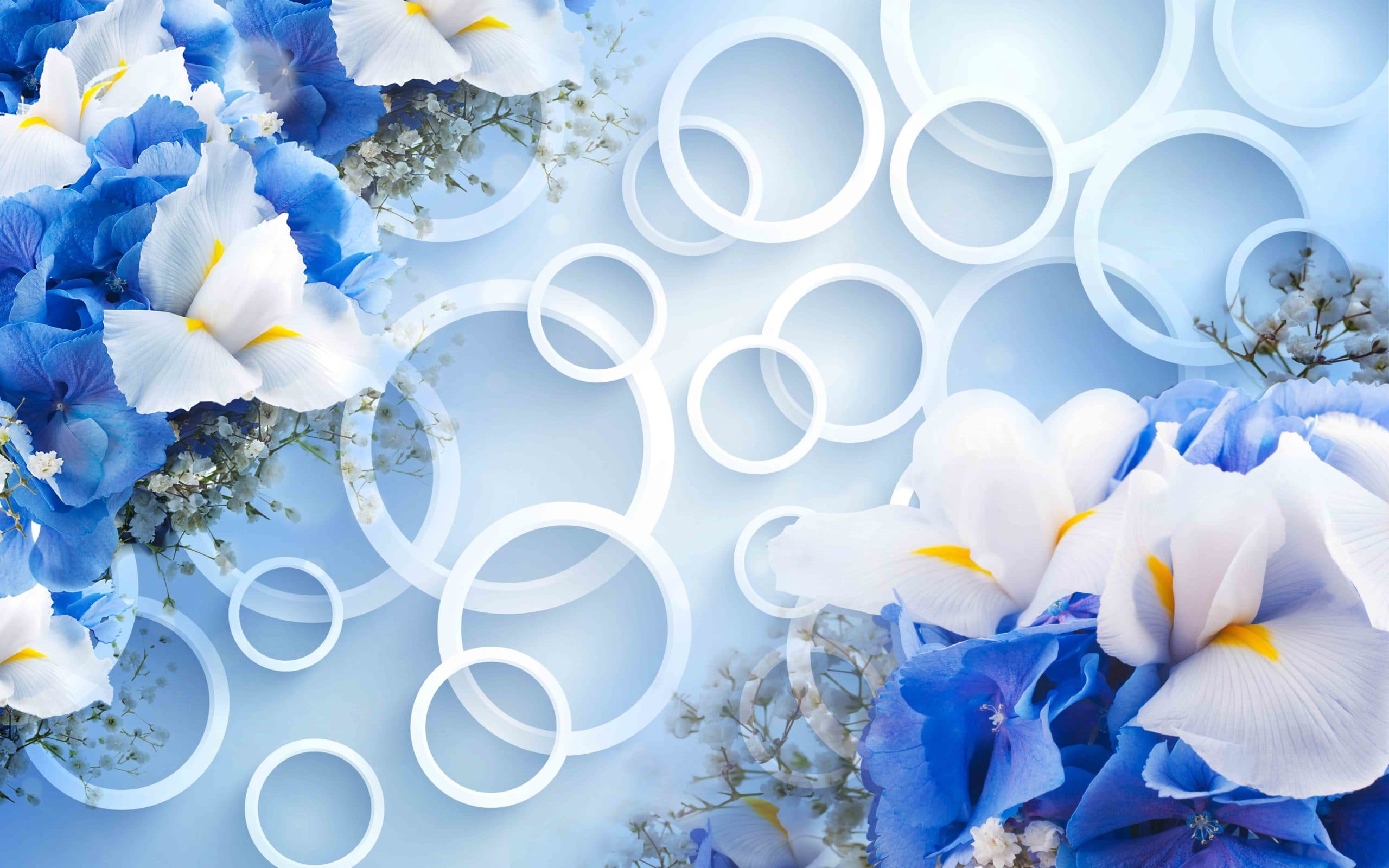 Blue Orchid 3D pattern detail