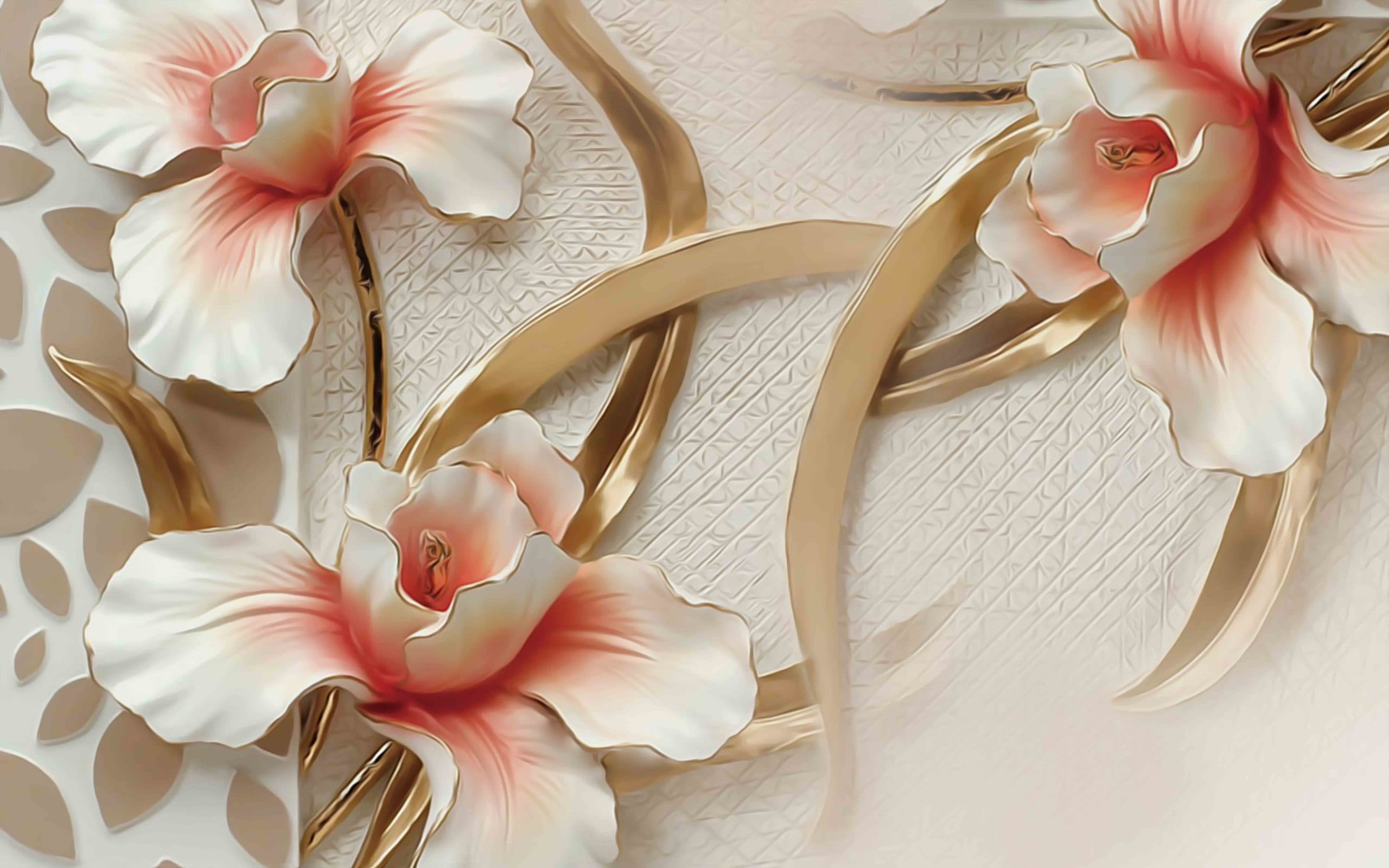3D Flower Murals pattern detail