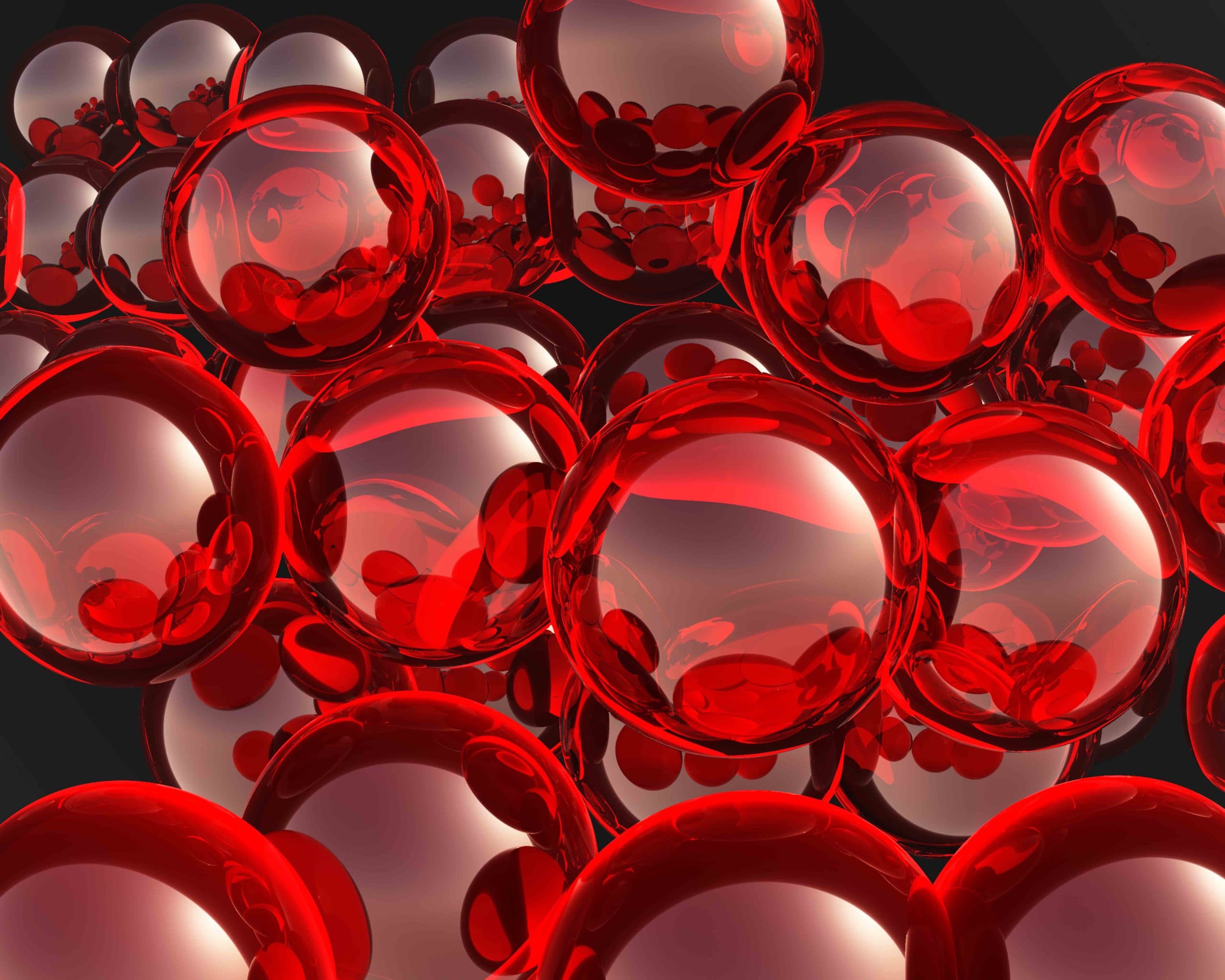 Red Crystal Balls Wallpaper pattern detail