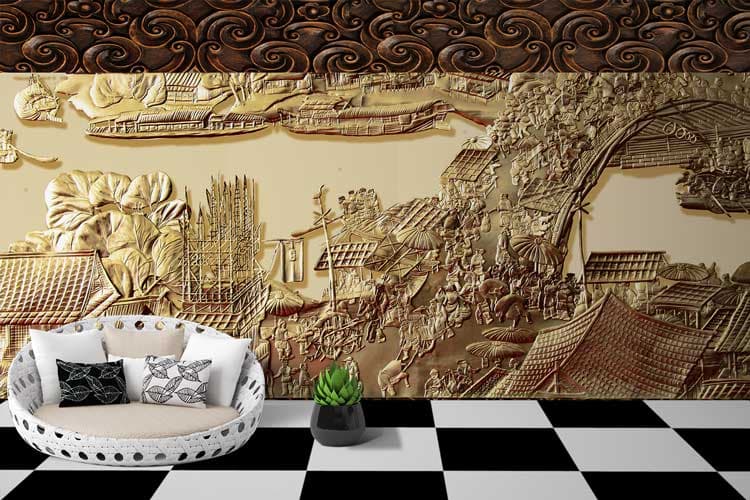 Wall Art Mural shown in a room