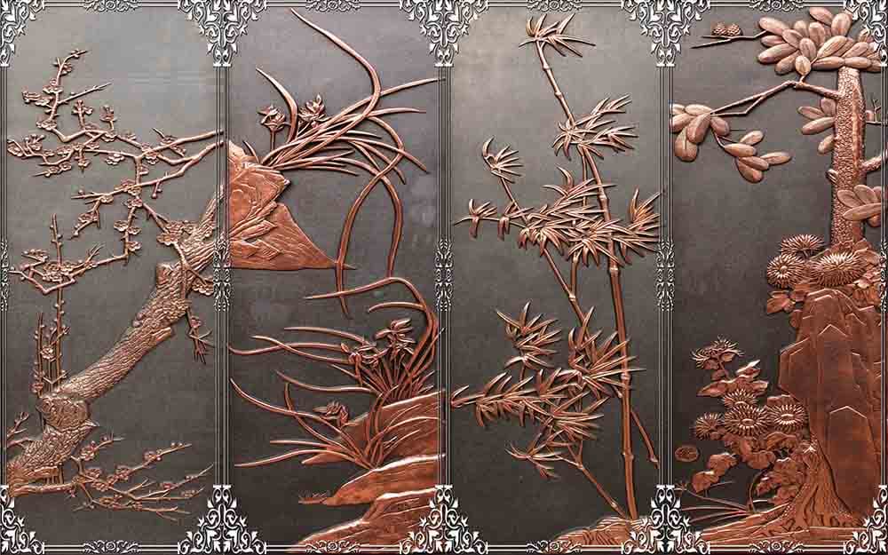 Bronze Mural pattern detail