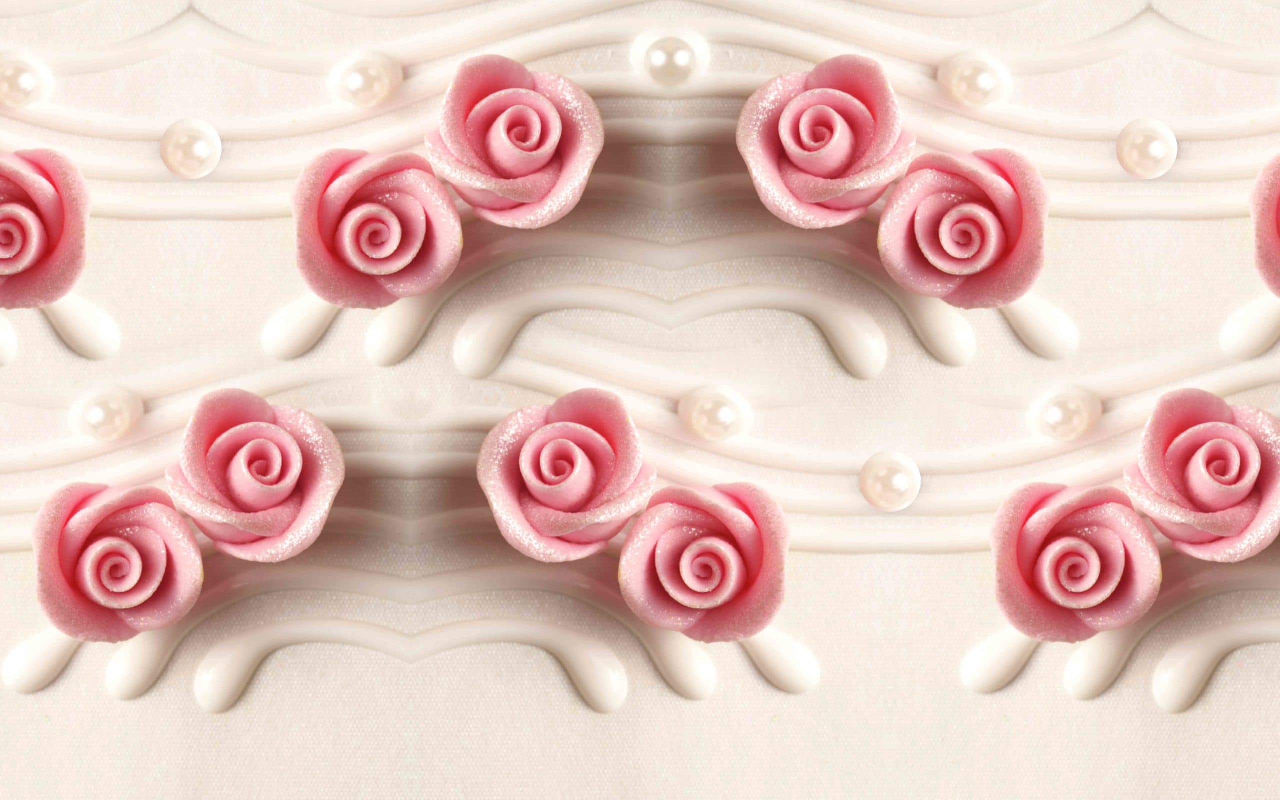 Wallpaper Mural of Roses Infused Wall pattern detail
