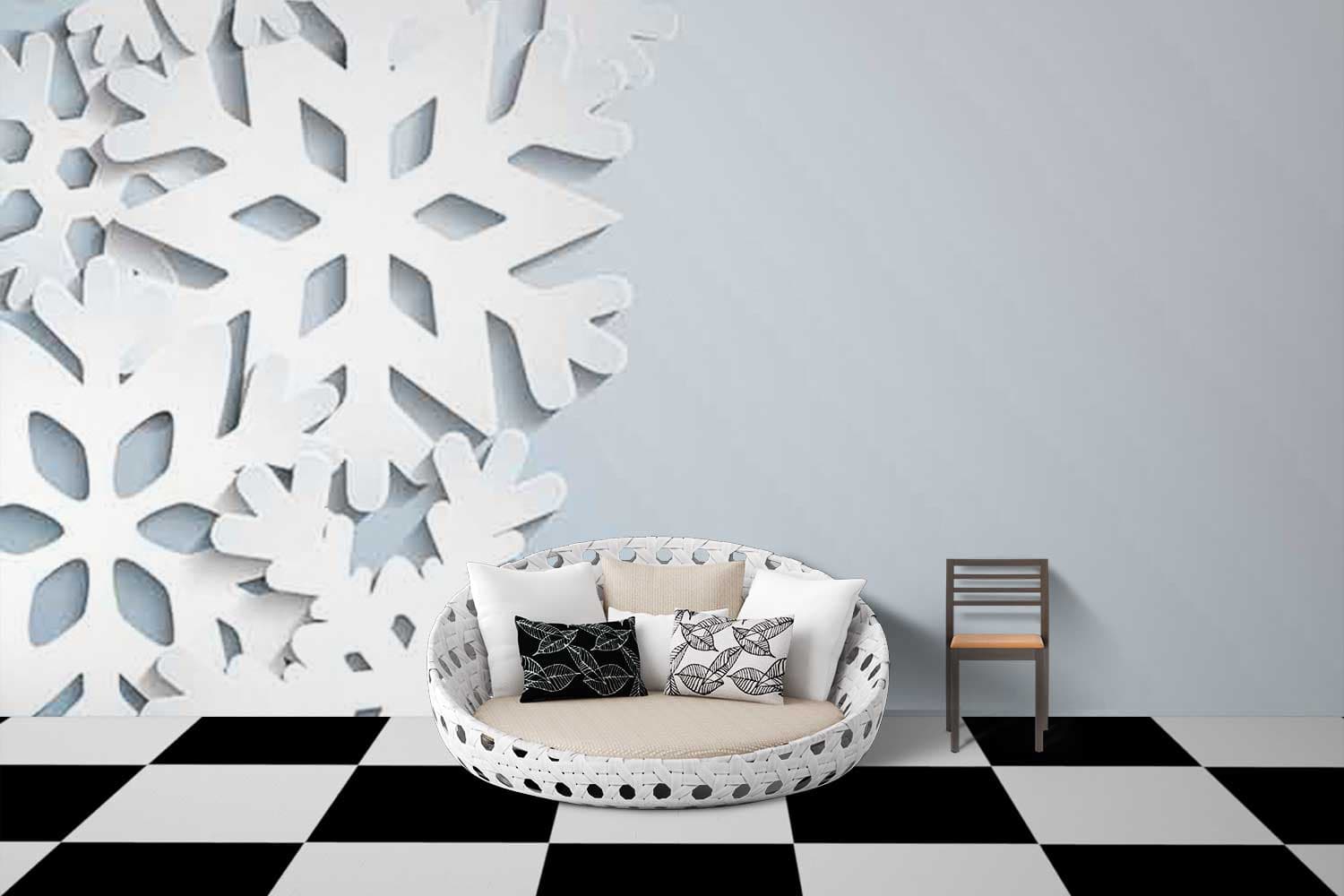 Snow Flake Structrue shown in a room