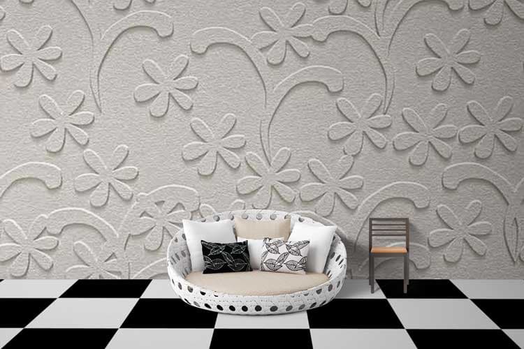 Little Flowers Texture shown in a room