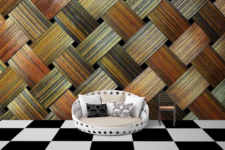 Daigonal Texture shown in a room