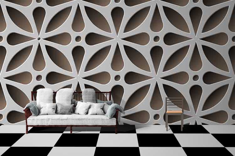 Floral Pattern shown in a room