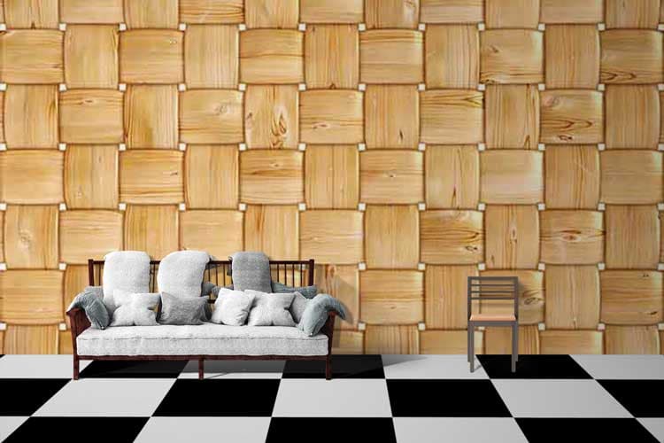 Jute Interlocked Texture shown in a room
