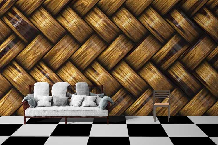 Interlocked Texture shown in a room