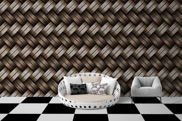 Cane Plex Design Texture shown in a room
