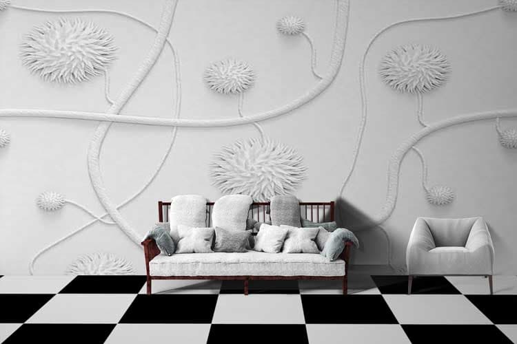 Floral Texture shown in a room