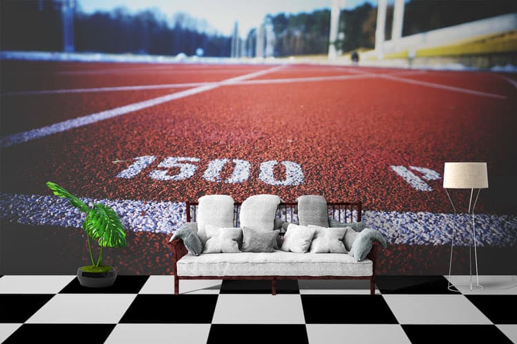 Race Track shown in a room