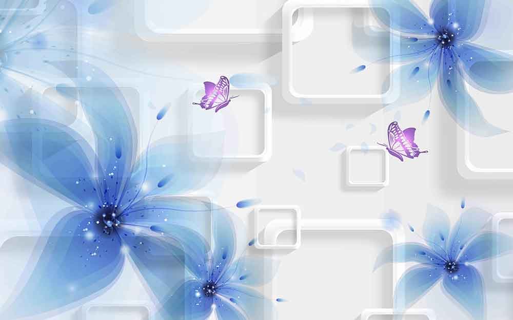 Butterflies Sparkles Square Wall Mural Wallpaper pattern detail